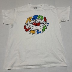 Remi Wolf Cherries White Large Big Ideas Short Sleeve Graphic Tee Pop Art Cream