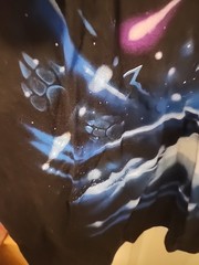 Vintage 2001 GILDAN Great Wolf Lodge Wolf All Over Print T-Shirt Size 3XL