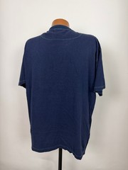 Vintage 90s Henley Shirt Men XXL Minimalist Casual Outdoors Travel Navy Cotton