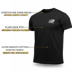 Men’s Cotton T-Shirt Classic Crew Neck Tee Casual, Gym, Athletic,Fashion Soft