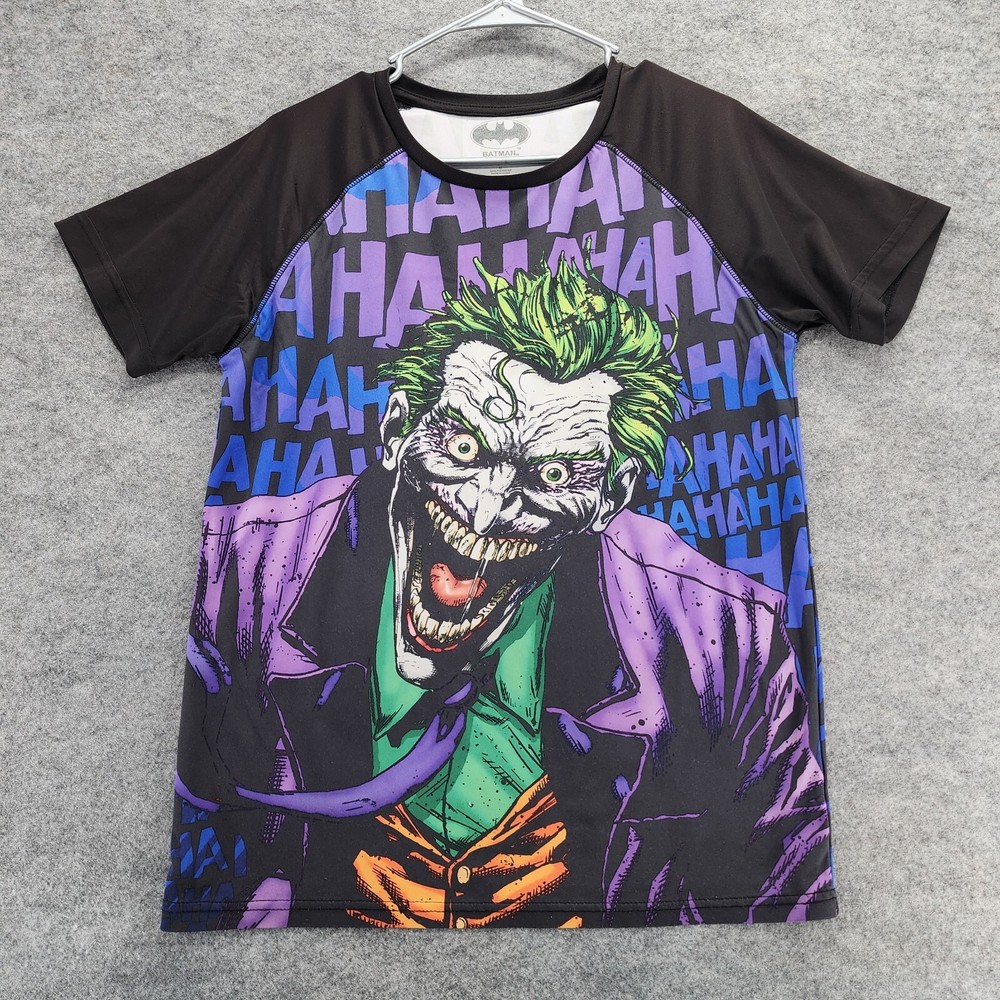 Batman Joker Shirt Mens Medium Shirt Sleeve All Over Print