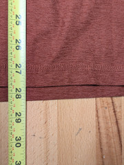 Vuori Tuvalu Strato Tech Tee Cherry Brown Gym Tee Men L Crew Stretch Anti-Odor