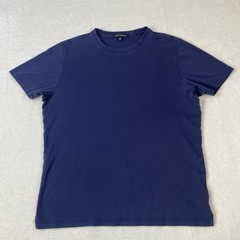Robert Barakett L Navy Blue Pima Cotton Crew Neck Mens T-Shirt Short Sleeve Tee