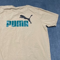 Puma Better Essentials T-Shirt Mens 2XL Beige Spell Out Graphic Everyday Wear