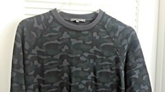SLATE & STONE Long Sleeve Sweatshirt Camouflage Camo Men’s Large Gray Black