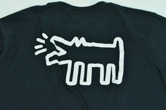 Keith Haring Art Artist Black Long Sleeve Sweatshirt Shirt Dog Barking XL