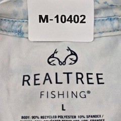 Realtree Men Shirt L Blue Geometric Gulf Stream Performance Fishing NWT