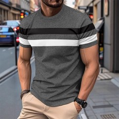 Men’s Short Sleeve Round Neck T-Shirt Classic Casual Slim Fit Shirts