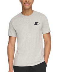 Starter Men Classic Fit Embroidered Logo Graphic T-Shirt Heather Grey Size XXL