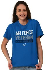 US Air Force Veteran Service Before Self Womens or Mens Crewneck T Shirt Tee