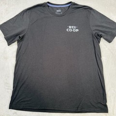 REI Co Op T Shirt Mens Large Black Mountains Outdoor Gear Hiking Bike Unisex
