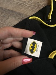 Y2K Batman Logo Cami Tank Top Black Yellow DC Comics Size Small 2000s Vintage DC