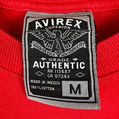 Avirex Mens Superior Grade Authentic Graphic T-Shirt Red Size M Warrior Pack NYC