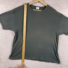 Vintage GAP Ribbed Knit T-Shirt Mens Large Green 90’s Y2K Cotton Basics Blank