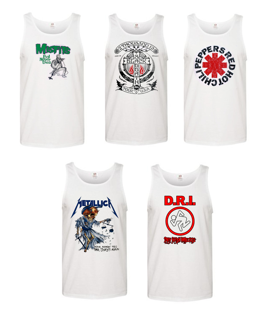 COLLECTION OF CLASSIC PUNK ROCK MEN’S TANK TOP