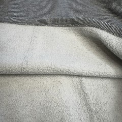 Mens Long Sleeve Henley Shirt Large Grey Textured Knit Heavy Warm Utility