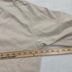 Men’s Uniqlo U Pocket T-Shirt Large Beige Good Long Sleeve Crew Neck