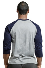 Men’s Baseball T-Shirt Jersey Tee 3/4 Sleeve Premium Cotton Raglan Two Tone