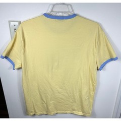 Polo Ralph Lauren Ringer T-Shirt Mens L Yellow Blue Polo 1967 Spell Out LOGO