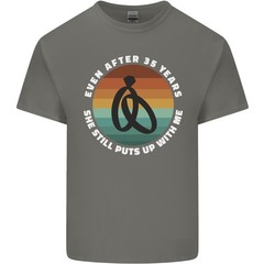 35 Year Wedding Anniversary 35th Marriage Mens Light Cotton T-Shirt