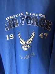 United States Air Force Tshirt New No Tags Long Sleeves Logo And Flag