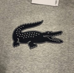 Lacoste Sport Men’s Big Croc T-Shirt Gray Navy Blue New