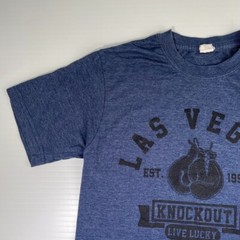 Las Vegas Shirt Men Small Knockout Live Lucky Boxing Glove Work Party Run Gym Fa