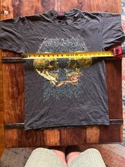 Vintage 1991 Metallica Brockum T Shirt Made USA Skull Graphic Medium Rare