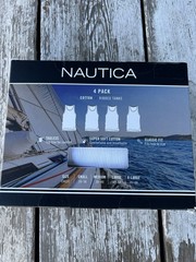 Nautica ~ Men’s 4-Pack Tanks Tops Cotton Blend White Undershirts ~ M (38-40)