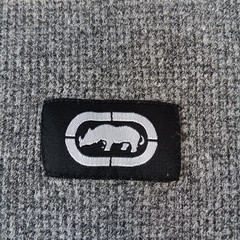 Ecko Unltd Thermal T Shirt Mens Med Heather Gray Waffle Knit Long Sleeve Rhino