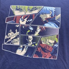 Gildan Softstyle One-Punch Man Saitama Graphic Print Blue Men’s Tee Size M