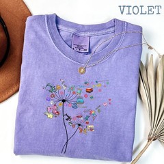 Cute Sewing Dandelion Flowers Shirt, Quilting Quilter T-Shirt Tee