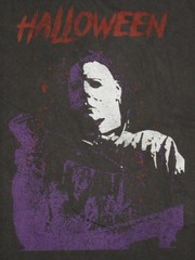 Men’s JOHN CARPENTER’S HALLOWEEN Faded Black T-Shirt MICHAEL MYERS MEDIUM *4U