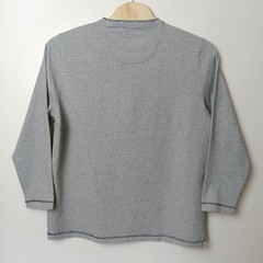 Carbon2Cobalt Mens XXLT Gray Long Sleeve Heavyweight Cotton Henley Shirt Tall