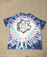 VTG M. Dubois 1991 Blue Tropical Aquatic Dolphins Tie Dye Size XL Single Stitch