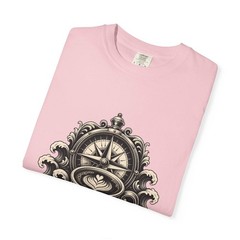 Monochrome Nautical Espresso Compass T-Shirt Graphic