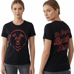 $89 TRUE RELIGION Black ORIGINAL BUDDHA FACE Short Sleeve Graphic T-shirt NWT