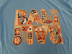 NWOTs Gift Tourist T-Shirt-Bali Ubud, Nusa Dua Indonesia-Tribal Motifs- Blue XXL
