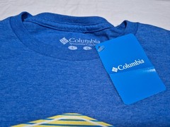 Columbia Men’s Outdoor/Sports Blue Graphic Training Athletic Gym SZ Large