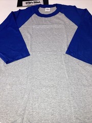 Shaka Active Baseball Raglan Shirtl 3/4 Sleeve Cotton Blend sz:S-2X