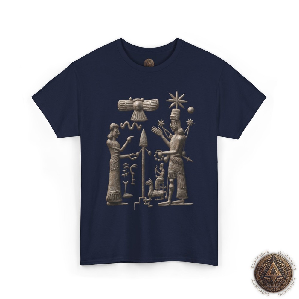 Anunnaki Assyrian Winged Disc T-Shirt, Ashurnasirpal II Ancient Aliens Tee