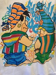 Vtg 1993 The Flintstones T-Shirt Fred & Barney Hip Hop Graffiti Art Men’s XL#241