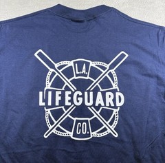 Vintage Los Angeles City Fire Department Life Guard Mens M Blue T Shirt 90s LAFD