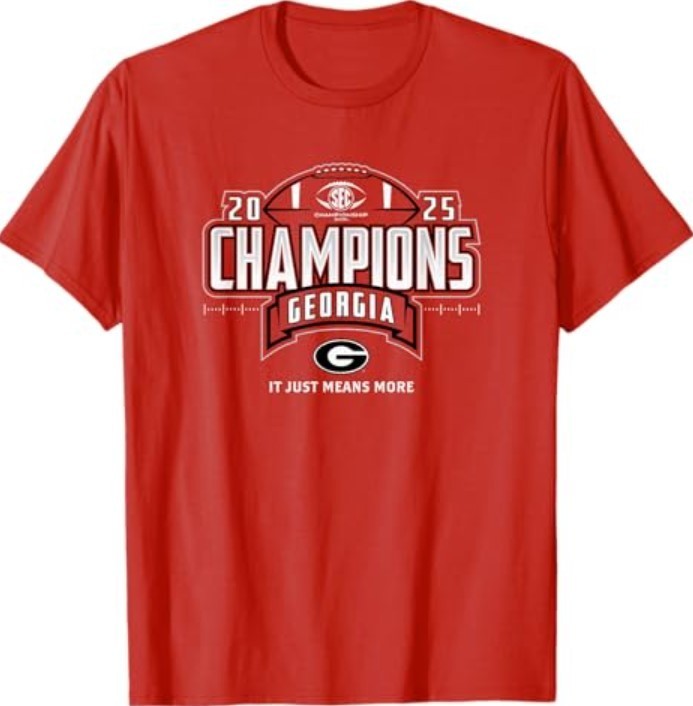 Georgia Bulldogs SEC Champs 2025 Football Locker Room T-Shirt
