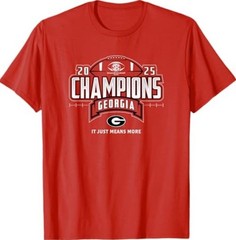 Georgia Bulldogs SEC Champs 2025 Football Locker Room T-Shirt
