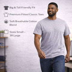 12 Pack BILLIONHATS Plus Size Men Cotton T-Shirt Bulk Big Tall Short Sleeve