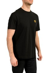 Versace Men’s Black Gold Medusa Embroidery Short Sleeve T-Shirt US 2XL IT 56