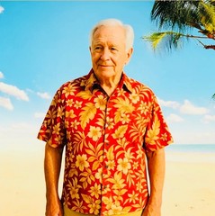 Men’s Pierre Cardin Hawaiian Shirt XXL Red Tropical Floral Button Up Aloha