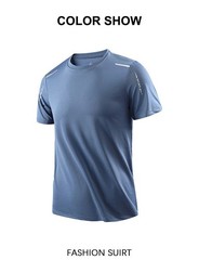 Men’s Quick Dry Sports T Shirt Breathable Running Gym Hiking Fishing Short Sleev
