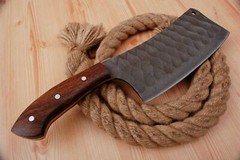 Custom Hand Forged Carbon Steel Cleaver Meat Chopper Butcher Knife